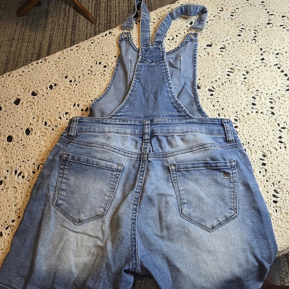Jessica Simpson Overall Denim Shorts, Girls 14 Embroidered